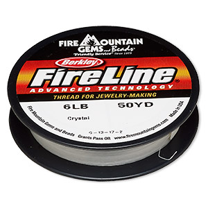 Thread, Berkley&reg; FireLine&reg;, gel-spun polyethylene, crystal, 0.15mm diameter 4-fiber braid, 6-pound test. Sold per 50-yard spool.