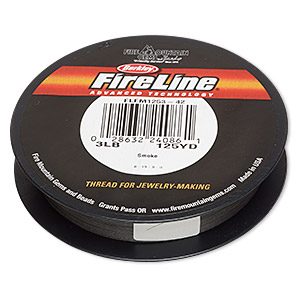Thread, Berkley&reg; FireLine&reg;, gel-spun polyethylene, smoke, 0.10mm diameter, 3-pound test. Sold per 125-yard spool.