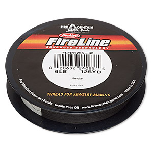 Thread, Berkley&reg; FireLine&reg;, gel-spun polyethylene, smoke, 0.15mm diameter, 6-pound test. Sold per 125-yard spool.
