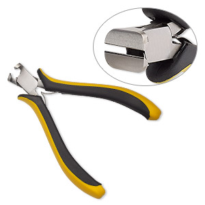 Pliers, OHM, nipper, carbon steel and rubber, yellow and black, 4-1/2 inches. Sold individually.