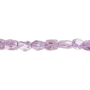 Bead, amethyst (natural), 7x5mm faceted rectangle, B grade, Mohs hardness 7. Sold per 15-1/2&quot; to 16&quot; strand.