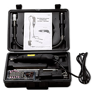Rotary tool, steel, grinding and polishing set with case. Sold individually.