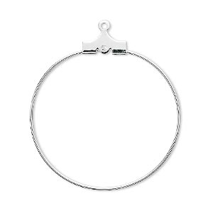 Beading Hoops Silver Plated/Finished Silver Colored
