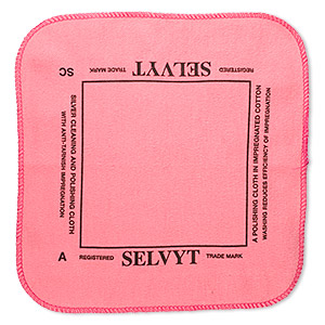 Polishing cloth, Selvyt&reg;, pink and black, 10-inch square. Sold individually.