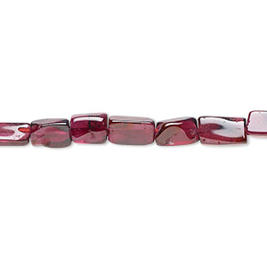 Bead, garnet (dyed), 7x4mm hand-cut brick, C grade, Mohs hardness 7 to 7-1/2. Sold per 15-1/2&quot; to 16&quot; strand.