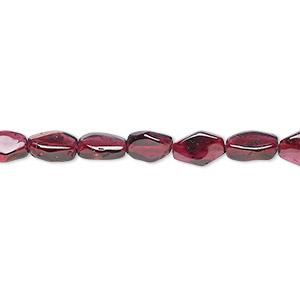 Bead, garnet (dyed), 9x6mm hand-cut diamond, C grade, Mohs hardness 7 to 7-1/2. Sold per 15-1/2&quot; to 16&quot; strand.