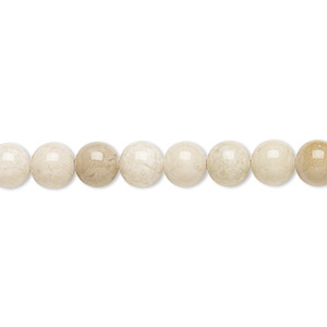 Bead, riverstone (coated), 6mm round, B grade, Mohs hardness 3-1/2. Sold per 15-1/2&quot; to 16&quot; strand.