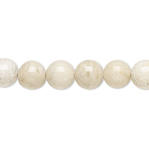 Bead, riverstone (coated), 8mm round with 0.5-1.5mm hole, B grade, Mohs hardness 3-1/2. Sold per 15-1/2&quot; to 16&quot; strand.