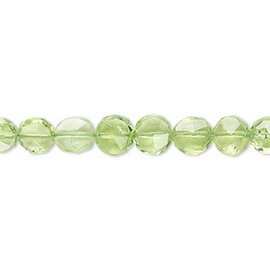 Peridot 5mm Faceted Rondelles 13 Bead Strand