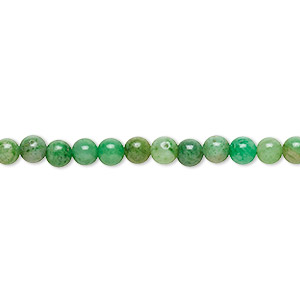 Bead, crazy lace agate (dyed), green, 4mm round, B grade, Mohs hardness 6-1/2 to 7. Sold per 15-1/2&quot; to 16&quot; strand.