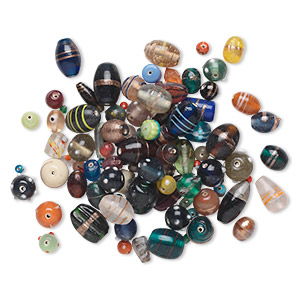 Round Glass Beads With Loops Multiple Colors 3/16 12 Pcs SALE
