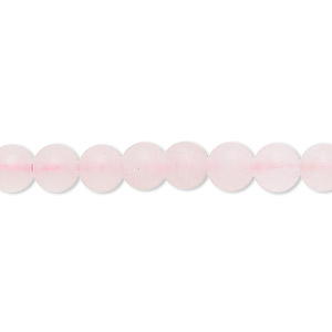Bead, rose quartz (dyed), matte pink, 6mm round, B grade, Mohs hardness 7. Sold per 8-inch strand, approximately 30 beads.