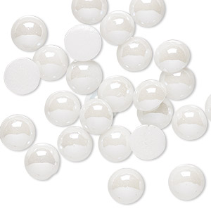 Cabochons Glass Whites