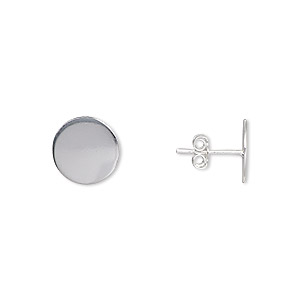 Earring Settings Sterling Silver-Filled Silver Colored