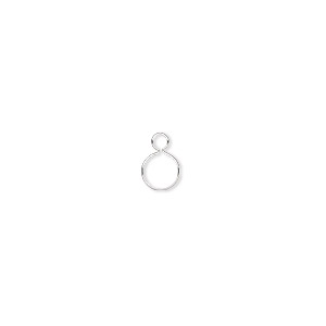4 prong 10mm Round Snap Tite Sterling Silver Pendant Setting 