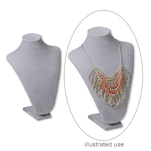 Necklace Displays Velveteen Greys