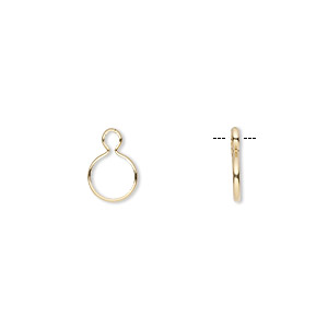 Drop, Wrap-Tite&reg;, 14Kt gold-filled, 13mm round with 12mm round bezel setting. Sold individually.