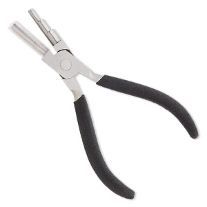 Pliers, wire-wrapping, stainless steel and PVC plastic, black, 6 inches. Sold individually.