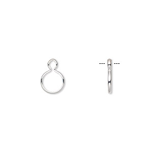 Drop, Wrap-Tite&reg;, sterling silver, 13mm round with 12mm round bezel setting. Sold individually.