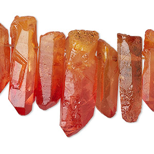 52 Red-Orange Crystalized Resin 1/2 Beads for Jewelry Making or