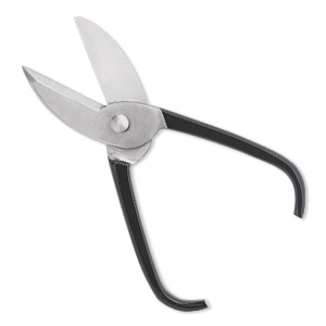 Shears, metal sheet cutter, steel, black, 6 inches. Sold individually.