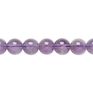Bead, amethyst (natural), 8mm round, C grade, Mohs hardness 7. Sold per 15-1/2&quot; to 16&quot; strand.