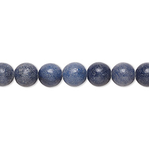 Bead, blue aventurine (natural), light to dark, 8mm round, B grade, Mohs hardness 7. Sold per 15-1/2&quot; to 16&quot; strand.