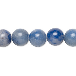 Bead, blue aventurine (natural), light to dark, 10mm round, B grade, Mohs hardness 7. Sold per 15-1/2&quot; to 16&quot; strand.