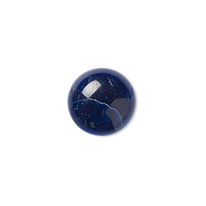 Cabochon, sodalite (natural), 16mm calibrated round, B grade, Mohs hardness 5 to 6. Sold per pkg of 2.