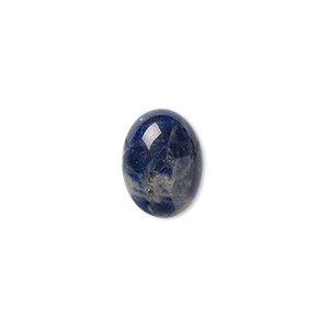 Cabochon, sodalite (natural), 16x12mm calibrated oval, B grade, Mohs hardness 5 to 6. Sold per pkg of 2.
