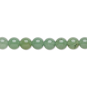 Bead, green aventurine (natural), 6mm round, B grade, Mohs hardness 7. Sold per 15-1/2&quot; to 16&quot; strand.