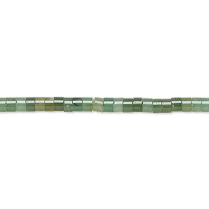Bead, green aventurine,(natural), 3x1.5mm-3x2.5mm heishi, B grade, Mohs hardness 7. Sold per 16-inch strand.