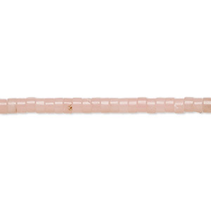 Bead, pink opal, (natural), 3x1.5mm-3x2.5mm heishi, B grade, Mohs hardness 5 to 6-1/2. Sold per 8-inch strand, approximately 80-100 beads.