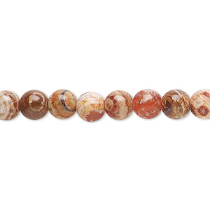 Bead, fire crackle agate (dyed / heated), 5.5-6mm round, B grade, Mohs hardness 6-1/2 to 7. Sold per 16-inch strand.