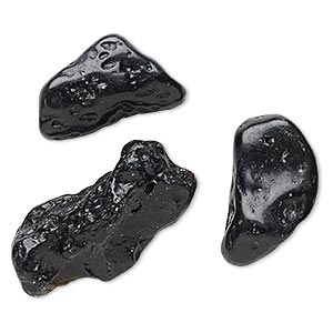 Drop mix, tektite (waxed), medium to extra-large nugget with 0.8mm hole, Mohs hardness 5 to 5-1/2. Sold per pkg of 3.