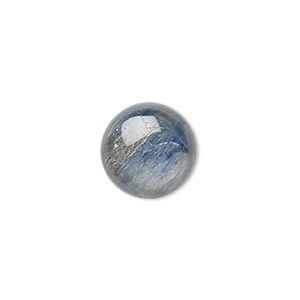 Cabochon, kyanite (stabilized), 12mm calibrated round, C grade, Mohs hardness 4 to 7-1/2. Sold individually.