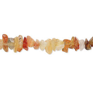 Bead, carnelian (dyed / heated), medium chip, Mohs hardness 6-1/2 to 7. Sold per 36-inch strand.