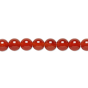 Bead, carnelian (dyed / heated), 6mm round, C grade, Mohs hardness 6-1/2 to 7. Sold per 15-1/2&quot; to 16&quot; strand.
