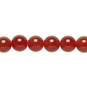 Bead, carnelian (dyed / heated), 8mm round, C grade, Mohs hardness 6-1/2 to 7. Sold per 15-1/2&quot; to 16&quot; strand.