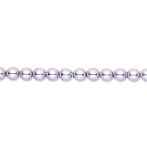Pearl, Crystal Passions&reg;, lavender, 4mm round (5810). Sold per pkg of 100.