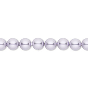Pearl, Crystal Passions&reg;, lavender, 6mm round (5810). Sold per pkg of 50.