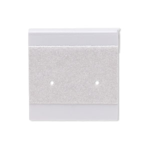 Earring card, adhesive and card stock, cream, 3x2-1/4 inches assembled.  Sold per pkg of 100. - Fire Mountain Gems and Beads