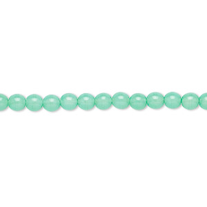 Lime Green Turquoise Round Beads 4mm 16" 