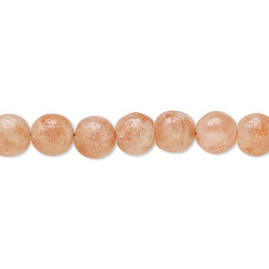 Bead, sunstone (natural), 5-7mm hand-cut round, C grade, Mohs hardness 6 to 6-1/2. Sold per 14-inch strand.