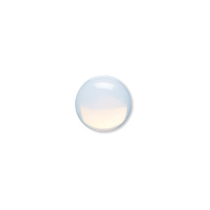 Cabochon, sea &quot;opal&quot; (glass), 12mm calibrated round. Sold per pkg of 10.