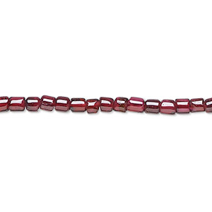 Bead, garnet (dyed), 3mm hand-cut tube, C grade, Mohs hardness 7 to 7-1/2. Sold per 15-1/2&quot; to 16&quot; strand.
