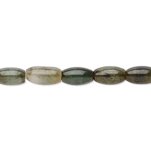 Bead, jadeite (natural), 8x5mm-10x6mm round tube with 0.5-1.5mm hole, C grade, Mohs hardness 6-1/2 to 7. Sold per 15-1/2&quot; to 16&quot; strand.
