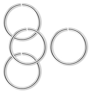 Open Jump Rings Sterling Silver Silver Colored