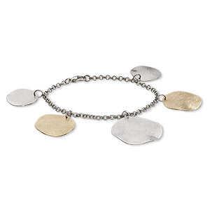 Other Bracelet Styles Mixed Metals Silver Colored