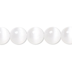 Bead, selenite (stabilized), 10mm round, B+ grade, Mohs hardness 2 to 2-1/2. Sold per 15-1/2&quot; to 16&quot; strand.